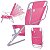 Kit 2 Cadeiras Summer Reclinável 6 pos Alumínio Praia Piscina Camping - Mor - Rosa - Imagem 2