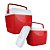 Kit Caixa Térmica 34 + 18 Litros Cooler Alça Porta Copos Bebidas - Mor - Vermelho - Imagem 1