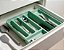 Kit Organizador Gavetas Talheres C/ Extensor Porta Talher Facas Cozinha Logic - Ou - Verde Menta - Imagem 4