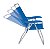 Kit Praia 2 Cadeira Boreal Reclinável 4 Pos Alumínio + Guarda Sol 2,6m Alum Azul  - Mor - Azul - Imagem 4