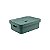 Kit 3 Caixa Organizadora Grande Cesto Com Tampa Roupa Brinquedo Plástico Cube - KTE 004 Ou - Verde escuro - Imagem 5