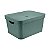Kit 3 Caixa Organizadora Grande Cesto Com Tampa Roupa Brinquedo Plástico Cube - KTE 004 Ou - Verde escuro - Imagem 3