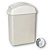 Lixeira 8,8 Litros Com Tampa Cesto De Lixo Basculante Plástica Cozinha Banheiro - 270 Sanremo - Branco - Imagem 1