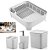 Kit Cozinha Trium Escorredor Louça + Porta Talheres + Dispenser Detergente + Lixeira - Ou - Branco - Imagem 1