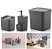 Kit Cozinha Trium Escorredor Talheres + Dispenser Detergente + Lixeira - KTE 012 Ou - Chumbo - Imagem 1