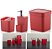 Kit Cozinha Trium Escorredor Talheres + Dispenser Detergente + Lixeira - KTE 012 Ou - Vermelho - Imagem 1