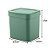 Kit Dispenser Porta Detergente 650ml + Lixeira 2,5 Litros Cozinha Trium - Ou - Verde Menta - Imagem 2
