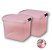 Kit 2 Caixa Organizadora 11 Litros Multiuso Closet Roupa Lavanderia Quarto Brinquedo - Sanremo - Rosa - Imagem 1