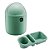 Kit Cozinha Lixeira 4L Tampa Capacete + Organizador Pia Porta Detergente - Uz - Verde Menta - Imagem 1