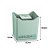 Kit Cozinha Lixeira 4L Tampa Capacete + Dispenser Pia Porta Detergente Premium - Uz - Verde Menta - Imagem 4
