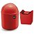 Kit Cozinha Lixeira 4L Tampa Capacete + Dispenser Pia Porta Detergente Premium - Uz - Vermelho - Imagem 1