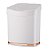 Lixeira 2,5 Litros Com tampa Plástica cesto Lixo Para Bancada Cozinha Banheiro Rose - 1258BCR Future  - Branco - Imagem 1