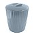 Lixeira 5 Litros Cesto De Lixo Groove Cozinha Banheiro - LX 715 Ou - Azul Glacial - Imagem 1