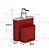 Dispenser Porta Detergente Líquido Esponja Organizador Cozinha Flat - 17002 Coza - Vermelho - Imagem 2