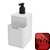 Dispenser Porta Detergente Líquido Esponja Organizador Cozinha Single - 17008 Coza - Branco - Imagem 1