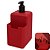 Dispenser Porta Detergente Líquido Esponja Organizador Cozinha Single - 17008 Coza - Vermelho - Imagem 1