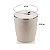 Lixeira 5 Litros Cromo Vitra Cesto De Lixo Banheiro Cozinha Lavabo - LX 550 Ou - Bege - Imagem 2