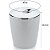 Lixeira 5 Litros Cromo Vitra Cesto De Lixo Banheiro Cozinha Lavabo - LX 550 Ou - Branco - Imagem 2