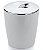 Lixeira 5 Litros Cromo Vitra Cesto De Lixo Banheiro Cozinha Lavabo - LX 550 Ou - Branco - Imagem 1