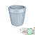 Lixeira 5 Litros Tampa Basculante Cesto De Lixo Banheiro Groove - LX 725 Ou - Azul Glacial - Imagem 1
