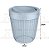 Lixeira 5 Litros Tampa Basculante Cesto De Lixo Banheiro Groove - LX 725 Ou - Azul Glacial - Imagem 2