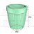 Lixeira 5 Litros Tampa Basculante Cesto De Lixo Banheiro Groove - LX 725 Ou - Verde Menta - Imagem 2
