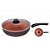 Panela Frigideira Wok Alumínio Antiaderente Ø28cm Com Tampa Vidro Baquelite Cozinha - 19228 Multiflon - Terracota - Imagem 1