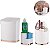 Kit Lixeira 2,5L Escorredor Talheres Organizador Porta Detergente Cozinha Branco Rose - Future - Imagem 1