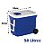Caixa Térmica Cooler Tropical 50 Litros com Rodas Bebidas e Alimentos - Soprano - Azul - Imagem 4