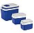 Combo Caixa Térmica 32 - 12 - 5 Litros Cooler Alimentos Bebidas - Soprano - Azul - Imagem 1