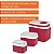 Combo Caixa Térmica 32 - 12 - 5 Litros Cooler Alimentos Bebidas - Soprano - Vermelho - Imagem 2