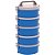 Conjunto 5 Marmitas Térmica Termopratos 1,5l Tekcor Lanche Almoço 3S 1D 1T - Soprano - Azul - Imagem 1