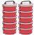 Kit 2 Conjunto 5 Marmitas Térmica Termopratos 1,5l Tekcor - Soprano - Vermelho - Imagem 1