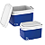 Kit Caixa Térmica 12 + 5 Litros Cooler Alimentos Bebidas Praia Camping - Soprano - Azul - Imagem 1