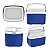 Kit Caixa Térmica 12 + 5 Litros Cooler Alimentos Bebidas Praia Camping - Soprano - Azul - Imagem 2