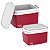 Kit Caixa Térmica 12 + 5 Litros Cooler Alimentos Bebidas Praia Camping - Soprano - Vermelho - Imagem 1