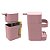 Kit Cozinha Dispenser Porta Detergente + Lixeira 2,5L + Suporte Talheres - Soprano - Rosa - Imagem 2