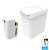 Kit Cozinha Dispenser Porta Detergente + Lixeira 5 Litros Porta Saco Plástico - Soprano - Branco - Imagem 1