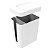 Lixeira 5 Litros Cesto De Lixo Com Porta Saco Plástico Cozinha Banheiro - Soprano - Branco - Imagem 4