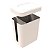 Lixeira 5 Litros Cesto De Lixo Com Porta Saco Plástico Cozinha Banheiro - Soprano - Gelo - Imagem 4