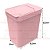 Lixeira 5 Litros Cesto De Lixo Com Porta Saco Plástico Cozinha Banheiro - Soprano - Rosa - Imagem 4