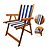 Cadeira De Madeira Dobrável Para Lazer Jardim Praia Piscina Camping - AMZ - Azul Marinho - Imagem 1