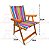 Cadeira De Madeira Dobrável Para Lazer Jardim Praia Piscina Camping - AMZ - Rosa - Imagem 4