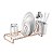 Kit Cozinha Lixeira 2,5L Escorredor De Louças Dispenser Detergente Rose Gold - Future - Branco - Imagem 3