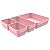 Kit 4 Cestos Organizador Gaveta Multiuso Plástico Quarto Cozinha Mini/M/G Logic - CLL 300 Ou - Rosa - Imagem 1