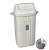 Lixeira 30 Litros Com Tampa Basculante Alças Cesto De Lixo Áreas Externa - 283 Sanremo - Branco - Imagem 1