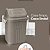 Lixeira 30 Litros Com Tampa Basculante Alças Cesto De Lixo Áreas Externa - 283 Sanremo - Branco - Imagem 3