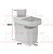 Kit Dispenser Porta Detergente Lixeira 3,5 Litros Rodo Compacto Pia Cozinha Branco - Ou - Imagem 4