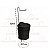 Suporte Porta Papel Higiênico Com Lixeira 5 Litros Basculante Redonda Cesto Lixo Chão Banheiro Preto - 452 AMZ - Imagem 3
