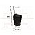 Suporte Porta Papel Higiênico Com Lixeira 5 Litros Basculante Retangular Cesto Lixo Chão Banheiro Preto - 458 AMZ - Imagem 3